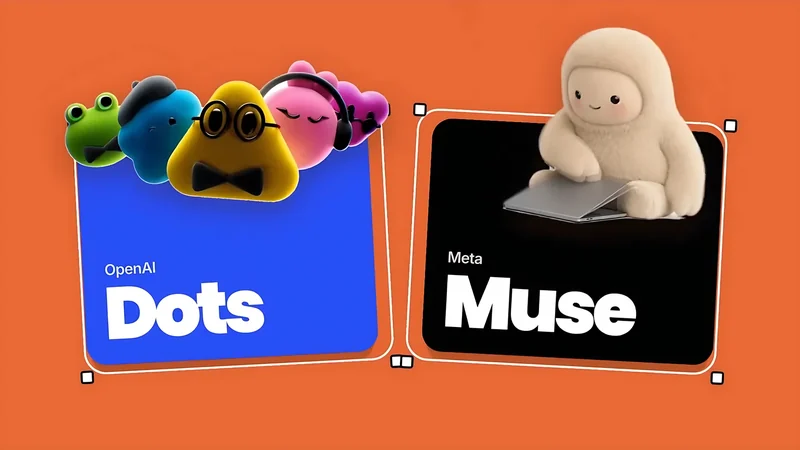 OpenAI Dots and Meta Muse cards