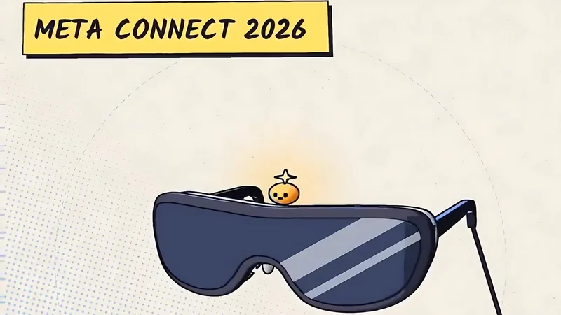 Illustrated glasses under a Meta Connect 2026 label